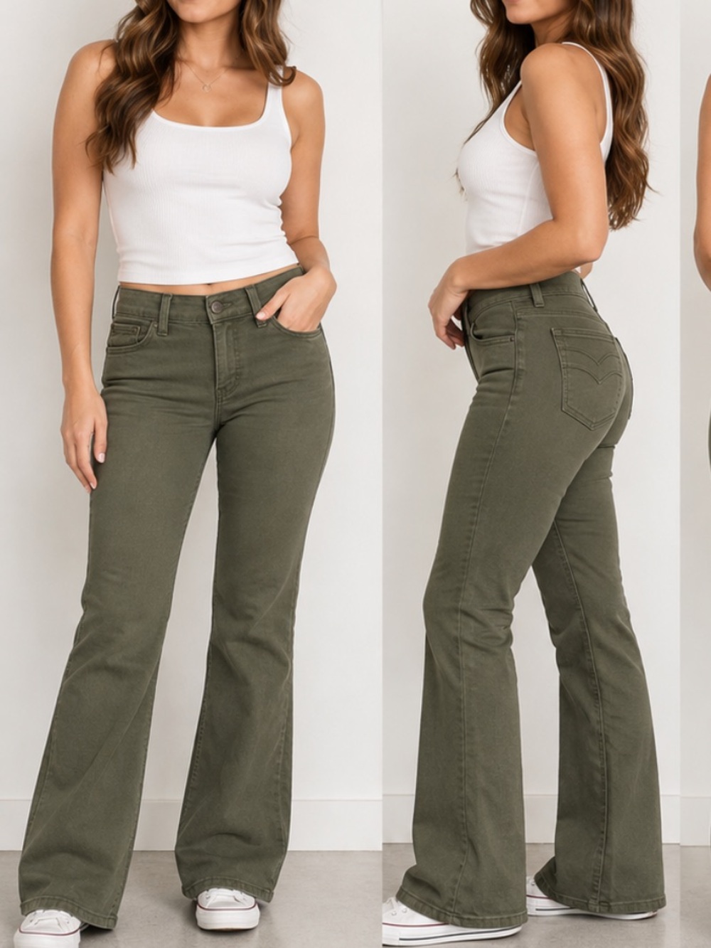 Levi's 726 flare Olive Green Women's Bootcut Jeans size 31
